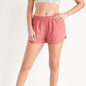Old Navy Pink Mid Rise Stretch Tech Dolphin Hem Active Running Shorts